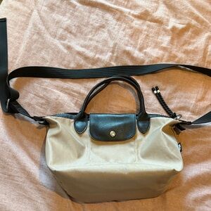 Longchamp Tan and Black crossbody